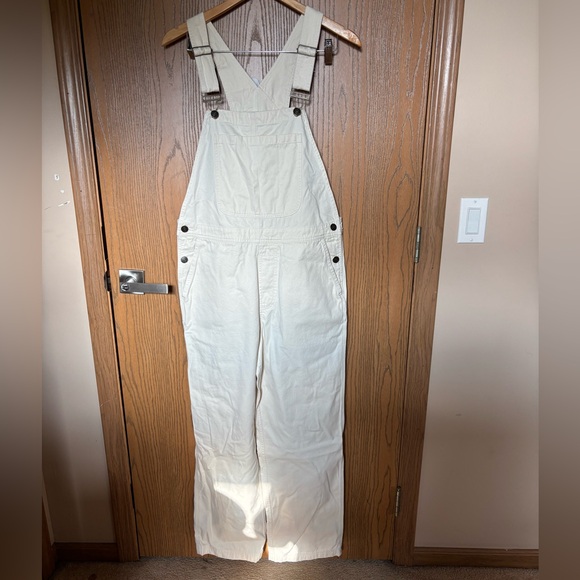 Alpine Design Denim - Alpine Design Women's Light Cream Off White Overalls